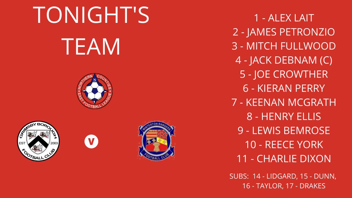 Grimsby_Borough's tweet photo. Here’s tonight’s @Grimsby_Borough side to face @WintertonRFC ⬇️

KO is just over half an hour away👊🏻💪🏻

#OneBoro https://t.co/bmCG3IH9wS