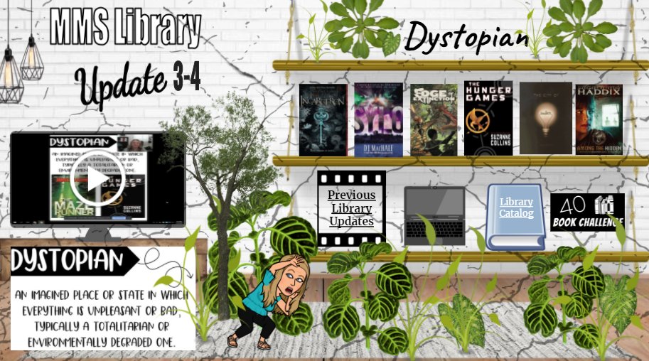 McCormickMSLib's tweet image. The dystopian genre is a personal favorite! Dystopian book talks this week bit.ly/mmslibweb #McCormickTigers #HaysLib