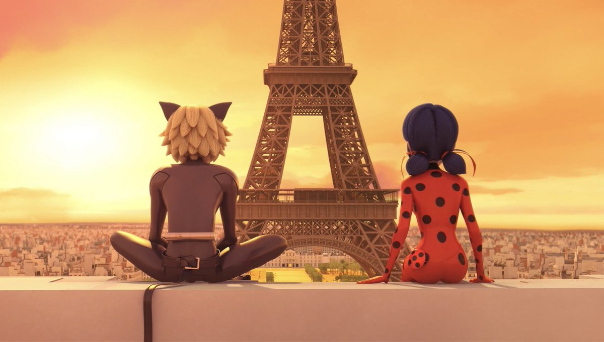 ladxnoirq's tweet photo. ladynoir looking at the Eiffel Tower and having their own special spot is the cutest thing ever https://t.co/oMWnDvmMHL