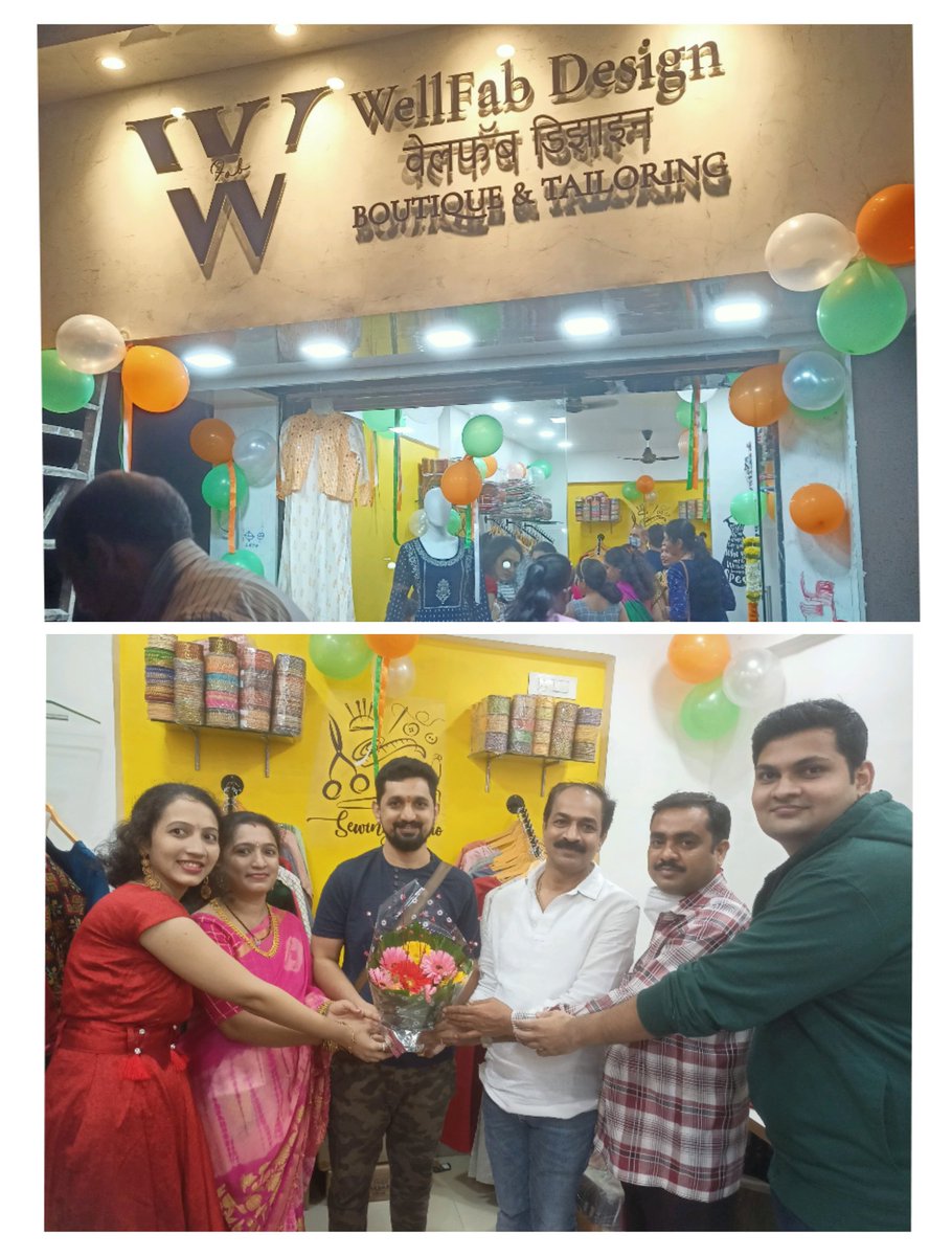On An Great Ocassion 73 years Of  Freedom 26 Jan Republic Day  Bhartiya Janta Party Ward 19  President Pramod Gujar Adv Satish Kadam Chaitanya parekh Vice president Visited At  Opening Ceremony Of An New Store Well Fab Design BouTiQue &amp; TailoRing  given best wishes to owner