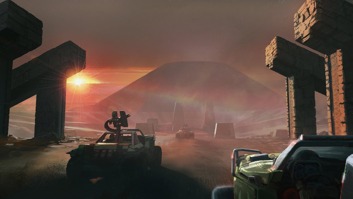 Two more images from the Art of Halo Infinite, pre-production works.

#HaloInfinite #Halo