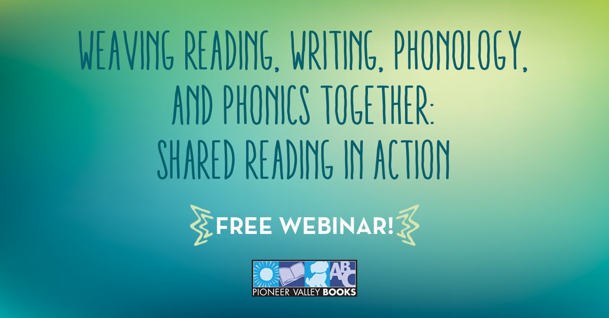 pvalleybooks's tweet photo. Join literacy experts Jan Richardson, Michèle Dufresne, and Karen Cangemi for a professional learning Shared Reading webinar! Register for the Weaving Reading, Writing, Phonology, and Phonics Together: Shared Reading in Action webinar here: https://t.co/AJneE4U7YB https://t.co/N1M3cZEKNF