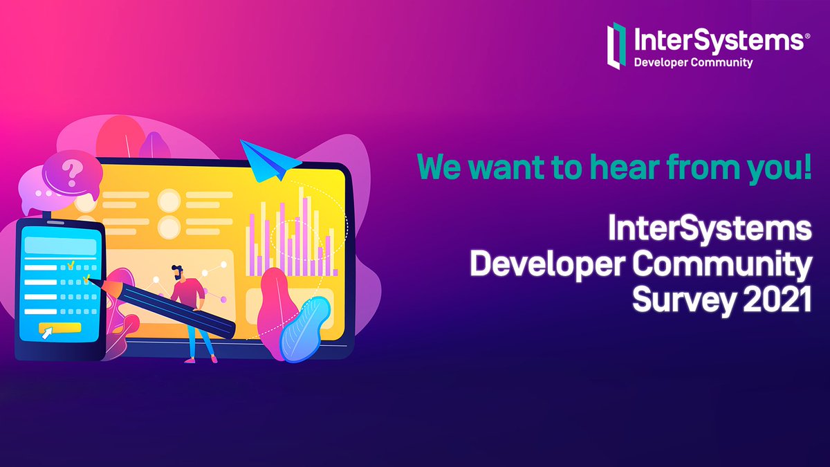 InterSystemsDev's tweet photo. Hey followers! 10K+ #developers using @InterSystems Developer Community today. And now we want to hear from YOU! Please take part in our annual #survey &amp; help us become better 🙏🏼🔝🆒

✍️ 5-min survey: https://t.co/bpNIxZNaq3 

#InterSystemsIRIS #Python #Java #JS #NodeJS #dotNET https://t.co/omtBEc5Nek