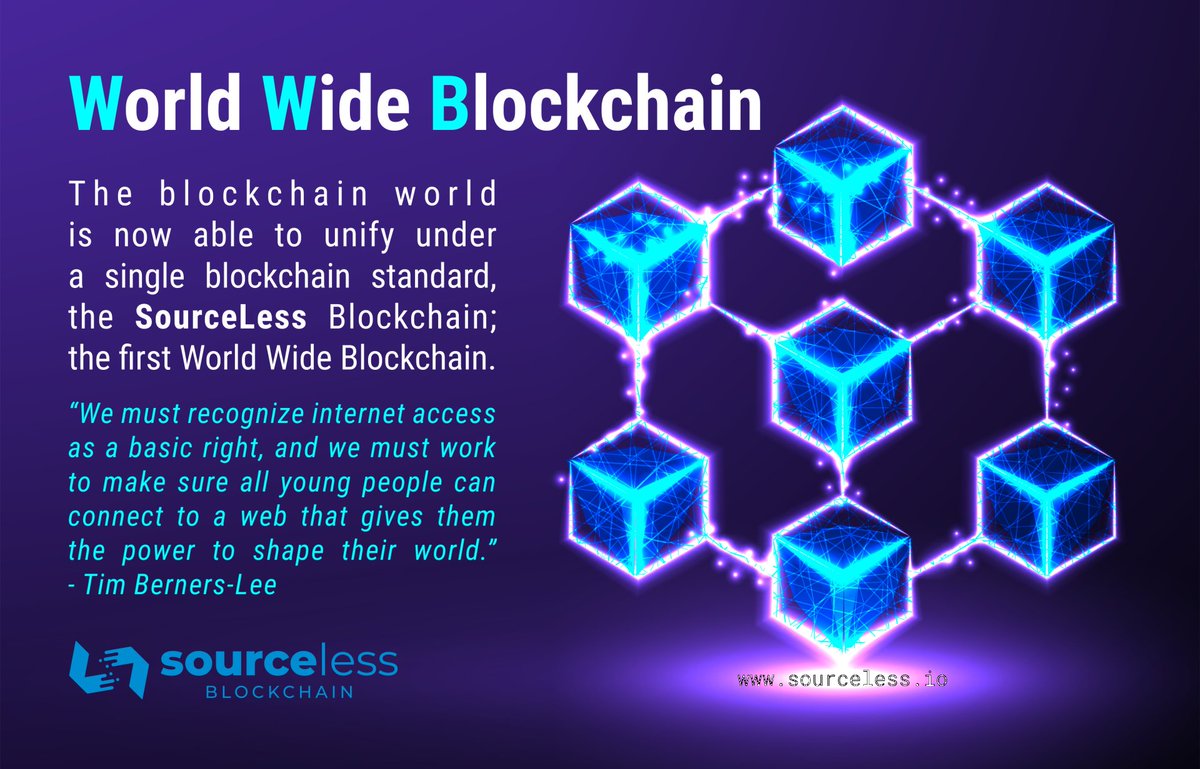 Sourceless Inc. is working on creating the World Wide Blockchain (IoT, DLT, P2P, Str.Domains, Web3, BNS, WWB, AI)

Read more 👇
einpresswire.com/article/561587…