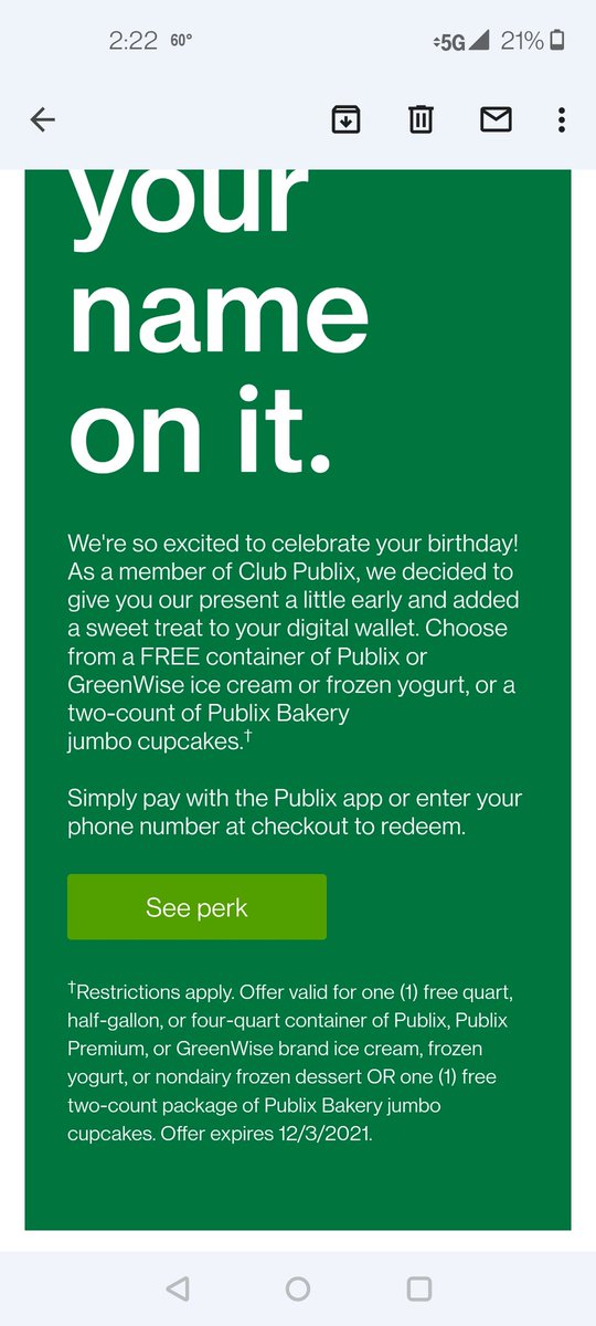 SemideyAnn's tweet photo. @publix I got this email today but the issue is it's expired https://t.co/BcD3hkFXTr
