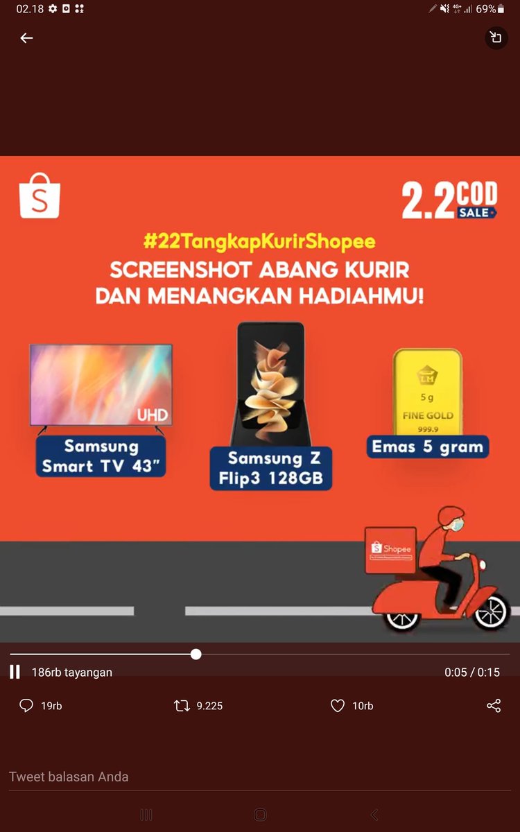 VieAz11's tweet photo. @ShopeeID #22TangkapKurirShopee #ShopeeKasihEmas5G https://t.co/hlAaweuews