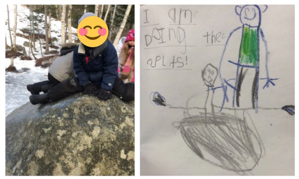 MsSinclair_Ed's tweet photo. We spent the morning outside!When we came inside we wrote about our adventures. One of the neatest things is connecting the photos I take outside to their journal entries, I love seeing how they document their experiences! #LearnThroughExperience #FreshAirFun #GetOutside https://t.co/dO9AS24vfs