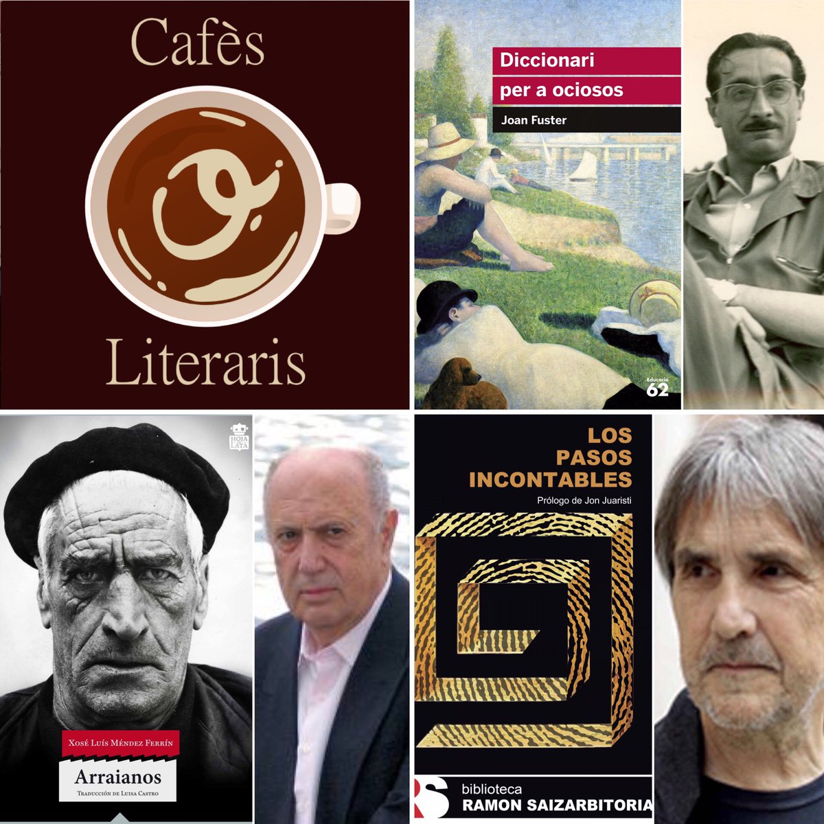 OrlandaiLiteraris (@oliteraris) on Twitter photo NOU CICLE:
Dc 2/02: 'Diccionari per a ociosos', de Joan Fuster (<a href="/Ed_62/">Edicions62</a>), <a href="/Annaesgui/">Anna Esteve</a>
Dc 23/02: 'Arraianos', de Xosé Luis Méndez Ferrín (<a href="/HojadLata/">Hoja de Lata Editorial</a>), <a href="/acasadecharnel/">Antón Blanco</a>
Dc 30/03: 'Los pasos incontables', de Ramon Saizarbitoria (<a href="/ereinargi/">Erein argitaletxea</a>), <a href="/aritzgalarraga/">Aritz Galarraga</a>
orlandailiteraris.wordpress.com/2022/01/12/cic… NOU CICLE:
Dc 2/02: 'Diccionari per a ociosos', de Joan Fuster (<a href="/Ed_62/">Edicions62</a>), <a href="/Annaesgui/">Anna Esteve</a>
Dc 23/02: 'Arraianos', de Xosé Luis Méndez Ferrín (<a href="/HojadLata/">Hoja de Lata Editorial</a>), <a href="/acasadecharnel/">Antón Blanco</a>
Dc 30/03: 'Los pasos incontables', de Ramon Saizarbitoria (<a href="/ereinargi/">Erein argitaletxea</a>), <a href="/aritzgalarraga/">Aritz Galarraga</a>
orlandailiteraris.wordpress.com/2022/01/12/cic…
