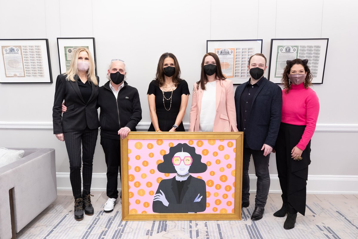 Thank you @BossBeautiesNFT for stopping by yesterday and sharing this wonderful #bossbeauty in honor of Louise Jones, the youngest woman member of the <a href="/NYSE/">NYSE 🏛</a>. We will display it proudly. 🎨🏛