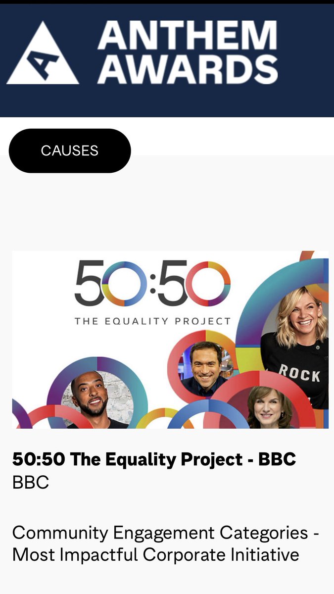 Nina_Goswami's tweet photo. Many congratulations to the #5050Project family on making it as a finalist in the inaugural @anthemawards - brought to you by @TheWebbyAwards 

Winners announced on Tues 15 Feb 2022. Good luck all! 🤞

#diversity #inclusion #representationmatters #newvoices #anthemawards https://t.co/ibI0t64XcA
