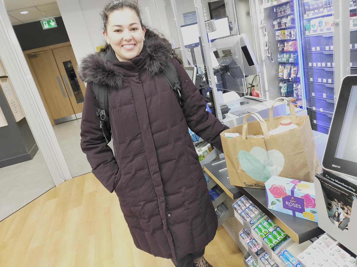 Our first customer collecting their Too Good to Go “Magic Bag” following our launch this week in @LeedsUniUnion and we continue fighting food waste! #fightingfoodwaste