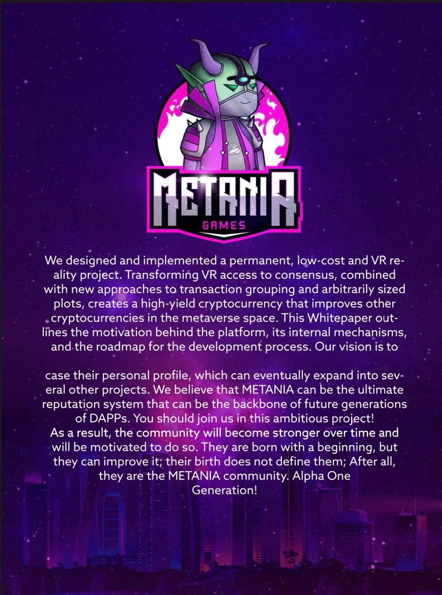 Kriptos_tr's tweet photo. @Metaniacom @Quicktake @crypto @Reganonymous #Metania #metaniagames #metaverse #metaniagamesVR @MetaniaGames #btc #bnb #binance #altcoins #adaj #airdrop #1inch #ADA #AVAX #BabyDoge #AstroSwap #AKITAX #eth #BTTC #altcoins #gems #doge #shib #sol #BinanceDog #bsc #BtcTurk #blockchain https://t.co/KrD4Bl2v8y