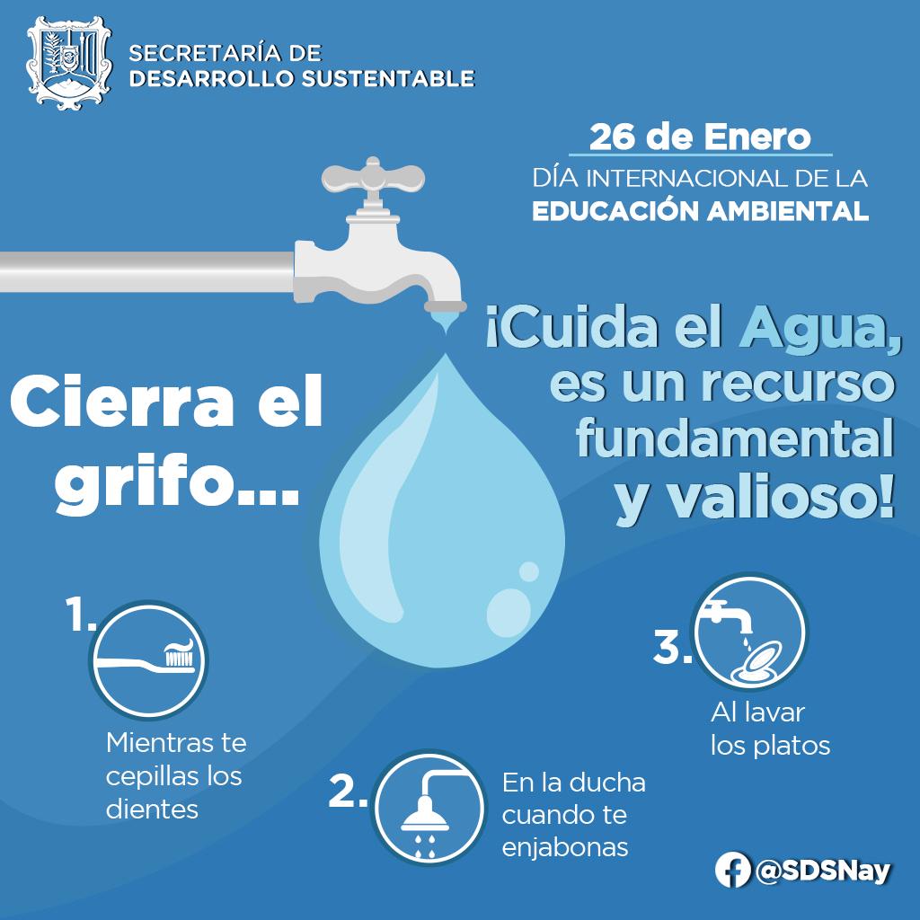 Cuidemos juntos el agua, es un líquido vital.

Comprueba que los grifos no goteen. 💧💧💧