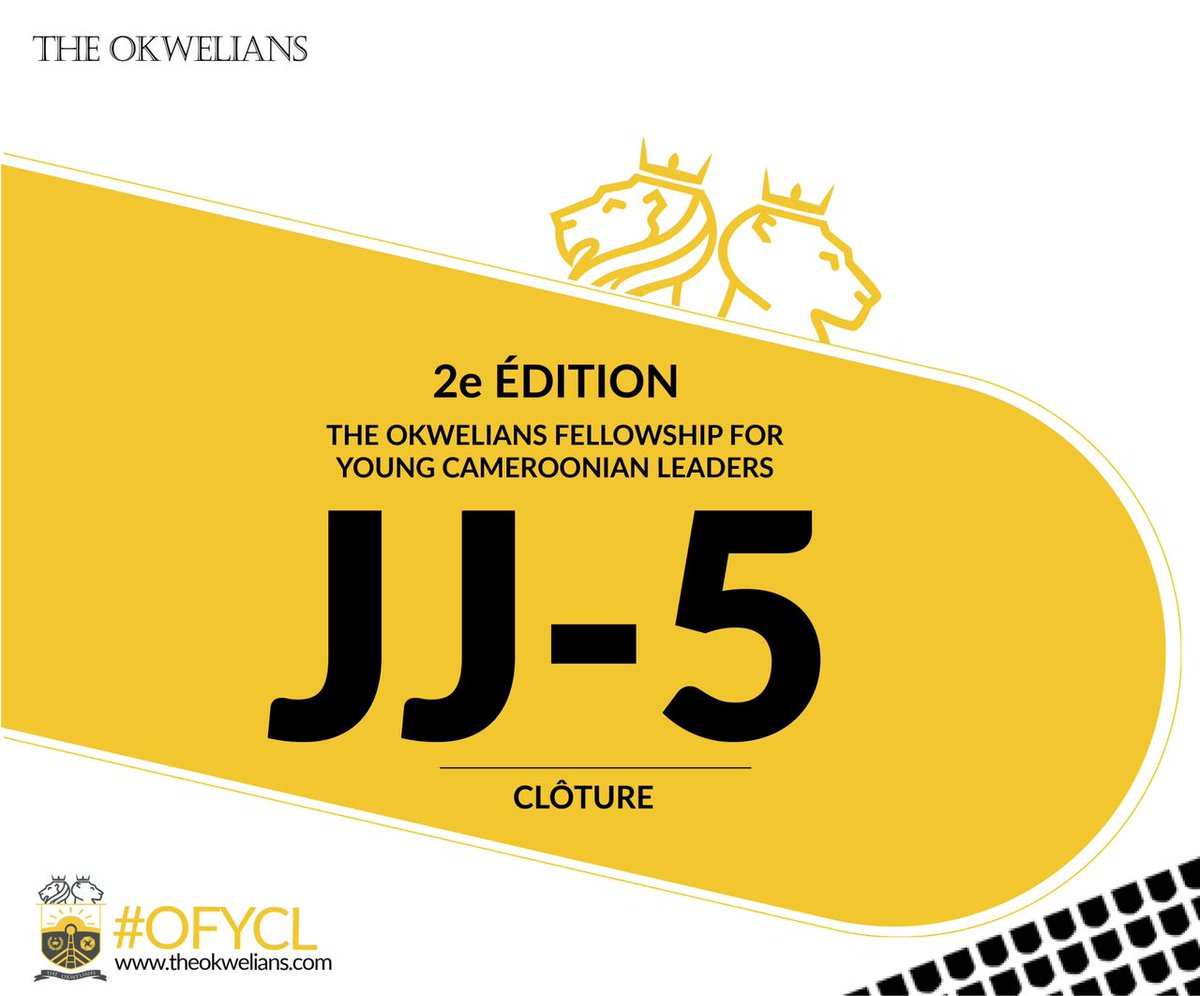Plus que quelques jours avant la clôture de l’appel à candidatures! Dépêchez-vous pour ne pas rater le bateau OFYCL 2022, pour un voyage mémorable.
#ofycl
#Theokwelians
#Cameroun