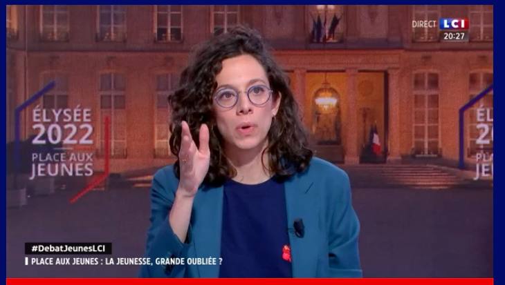 Jeunesetjadot's tweet photo. « Je suis révoltée que dans la 6eme puissance du monde nous n’arrivons pas à nourrir nos jeunes » @aliceTIMSIT 
#JeunesJadot #Jadot2022 #Présidentielle2022 #DébatJeunesLCI https://t.co/QeJz4hR0wd