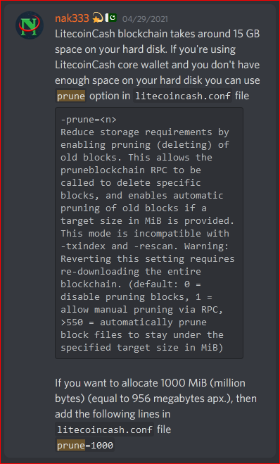 naushadahmed12's tweet photo. @Bentechybkp @LitecoinCash The size of whole folder is only 15.1 GB. If you don't have space you can use "prune" option. With prune blockchain you can do #HiveMining and #SoloMining.
#LitecoinCash #cryptocurrency https://t.co/RoS2zTnaqV