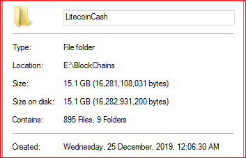 naushadahmed12's tweet photo. @Bentechybkp @LitecoinCash The size of whole folder is only 15.1 GB. If you don't have space you can use "prune" option. With prune blockchain you can do #HiveMining and #SoloMining.
#LitecoinCash #cryptocurrency https://t.co/RoS2zTnaqV