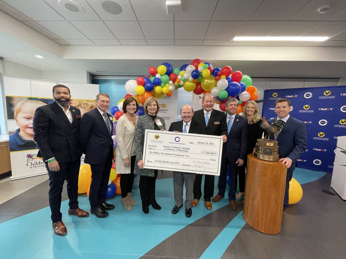 The 2021 Sanderson Farms Championship raised $1.5 million for @friendsofch_ms and <a href="/childrensofms/">Children's of Mississippi</a> 💛 Thank you to all our fans for helping to make this tournament a success! We can’t wait for September 26 to do it all again! #MississippisMainCourse #SFChamp