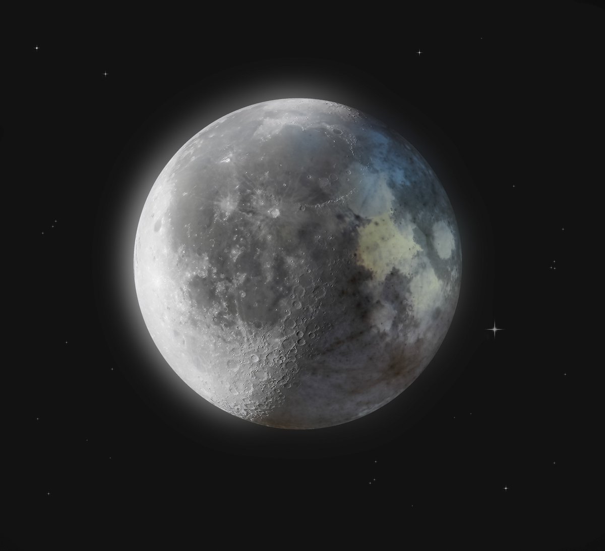 My strangest Jan moon, waning gibbous with inverted full wolf moon blend #ASTRO #lunar #Astrophotography