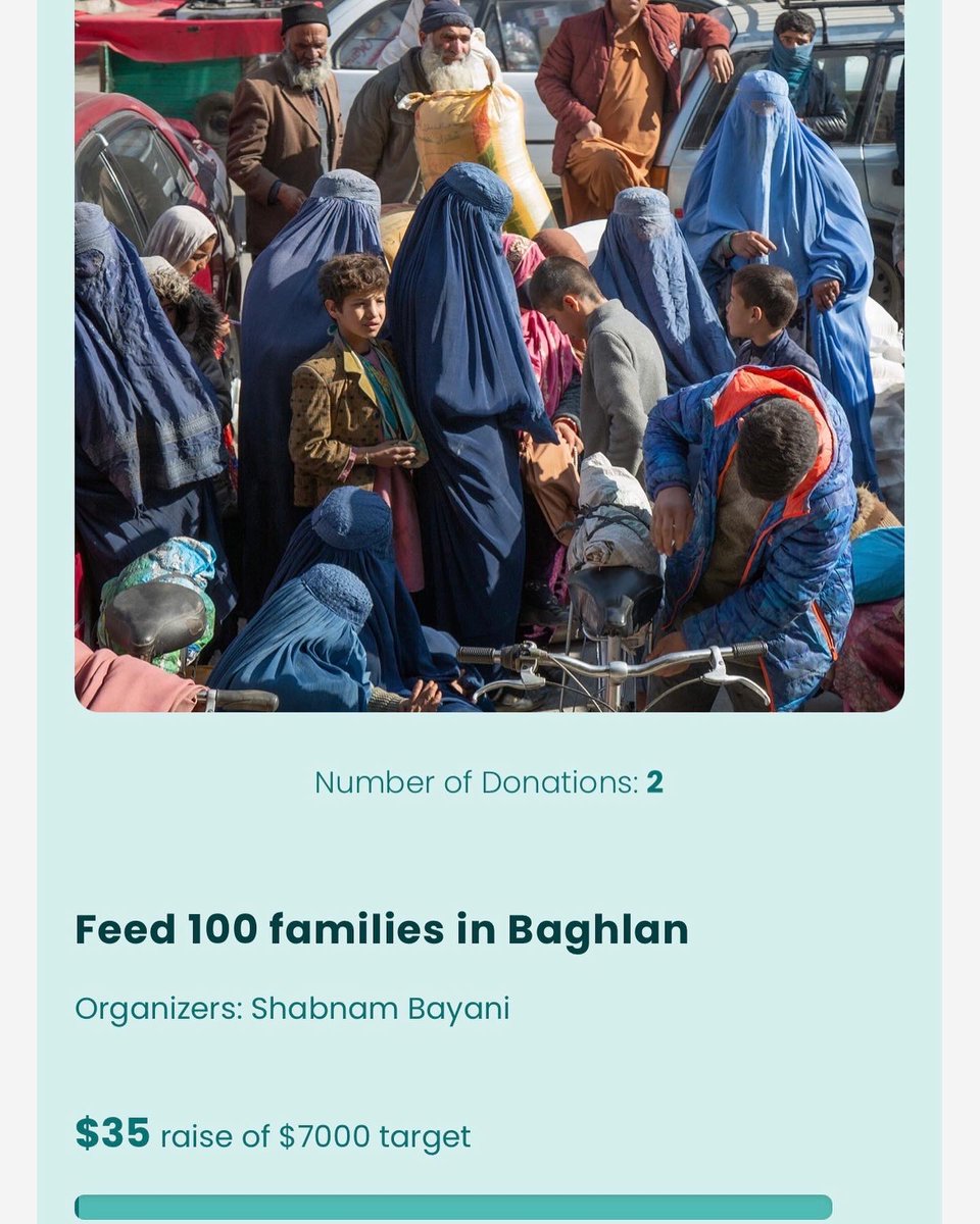 I have decided to raise fund for Baghlan province in #Afghanistan through <a href="/aseelapp/">Aseel</a> . People in Baghlan are in urgent need of help to survive this winter. Let’s save 100 families from starvation during this harsh winter. Link 👇🏼 aseel.xyz/af/feed-100-fa…