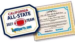 capofootball's tweet photo. Congratulations to our QB @treykukuk for being named ALL STATE (3rd team Offense) by @CalHiSports! Huge accomplishment for the junior! He continues to be recognized for one of the top statistical performances by a QB in Orange County history. #WeAreCV 🐯🌴 https://t.co/9PGc3DG3ft
