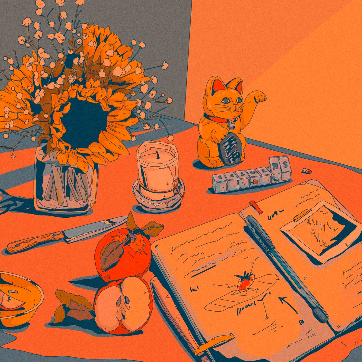 🌻 Bel Night Stand - She's a writer and always keep a notebook in her bed table so she doesn't miss the ideas that comes to her in dreams. (full story on post) Now on @onhicetnunc 

🍎bit.ly/3u1znAo
30ed - 1 tez
.
.
#hicetnunc2000 #CleanNFTs