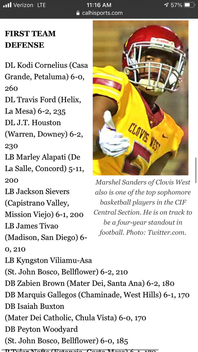 capofootball's tweet photo. Congratulations to our LB @JacksonSievers for being named ALL STATE (1st Team Defense) by @CalHiSports!! Jacko led the state in tackles after 11 games as a sophomore. He will be a four year starter and hold multiple school records by the time he finishes at Capo. #WeAreCV 🐯🌴 https://t.co/KMAFOTfeCd