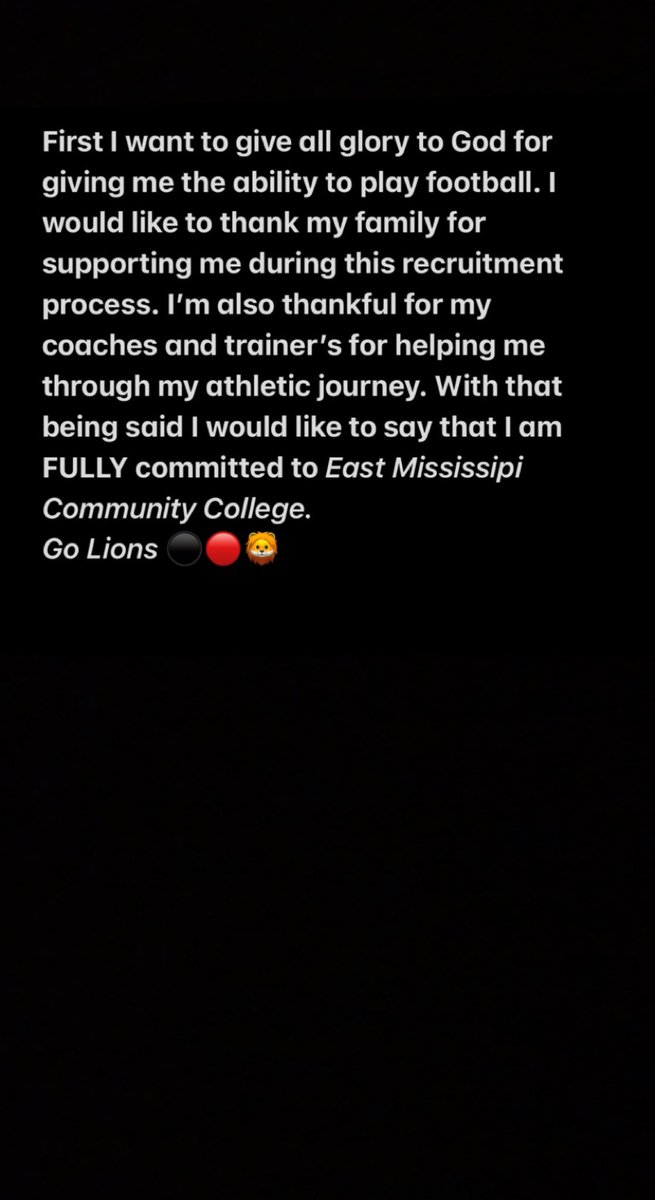 patrick01762884's tweet photo. 1000% committed @EMCCathletics @KingWilk @CoachJonesOB @jasonrussell76 @CoachJRiley @coachtg9 Go Lions!! 🦁🔴⚫️ https://t.co/vgbfSXgM37