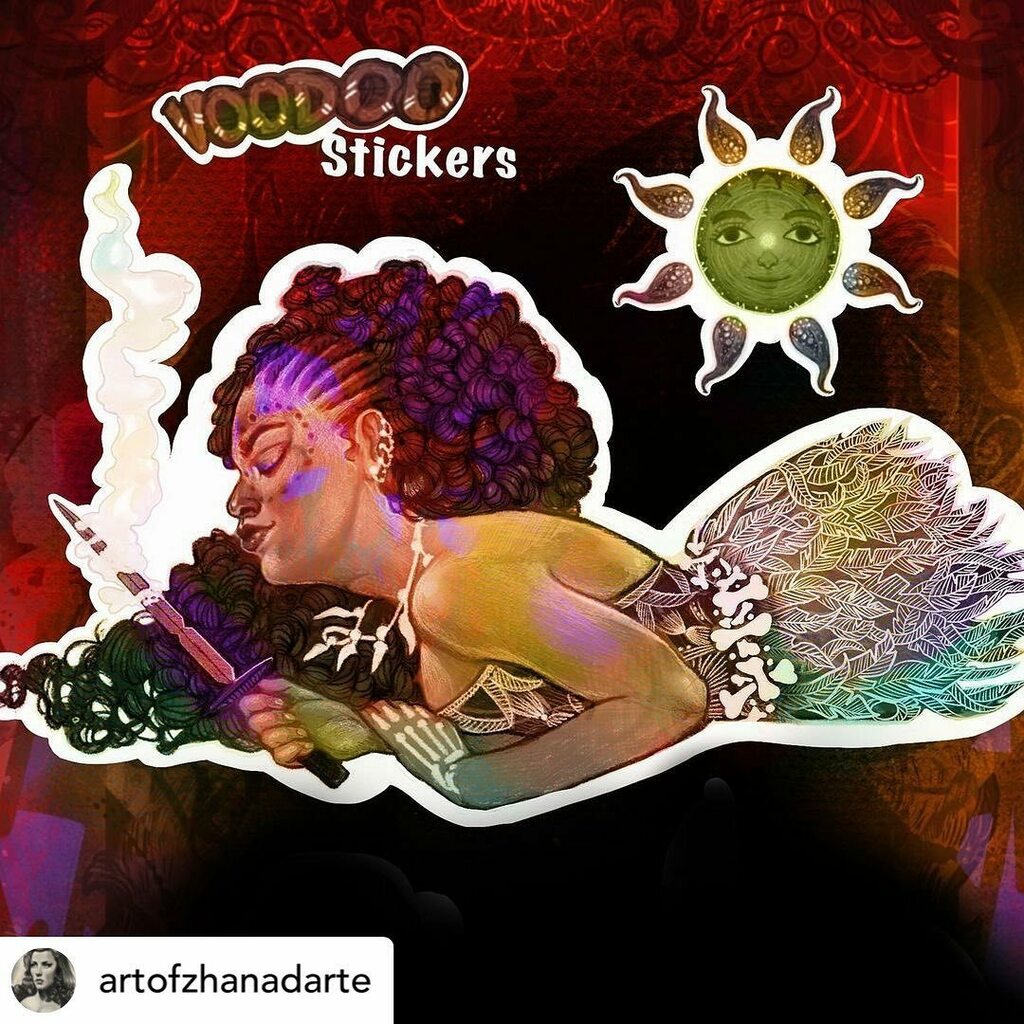 wilybo's tweet photo. Some more wonderful artwork details by @zhanadarte from the inside of my album ‘Ain’t No Man a Good Man’ also available as stickers. 

Truly fab stuff!

@artofzhanadarte Erzulie Fréda, 
Voodoo love stickers, 2020
#voodoo #voodooville #erzuliefreda #godde… https://t.co/8ShkRMmjkK https://t.co/CUOk1OjRQj
