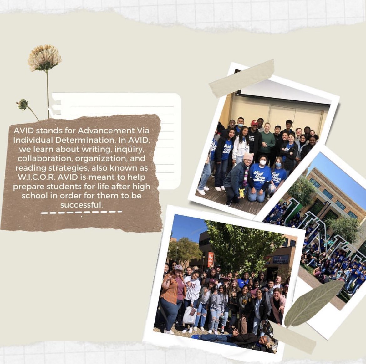 AvidRidge's tweet photo. The AVID community is more than just doing binder checks and processing notes. It’s a chance to make new friends and opens doors for your future. It leaves us with skills that we will continue to use for the rest of our lives. https://t.co/p0il1Gk6tJ