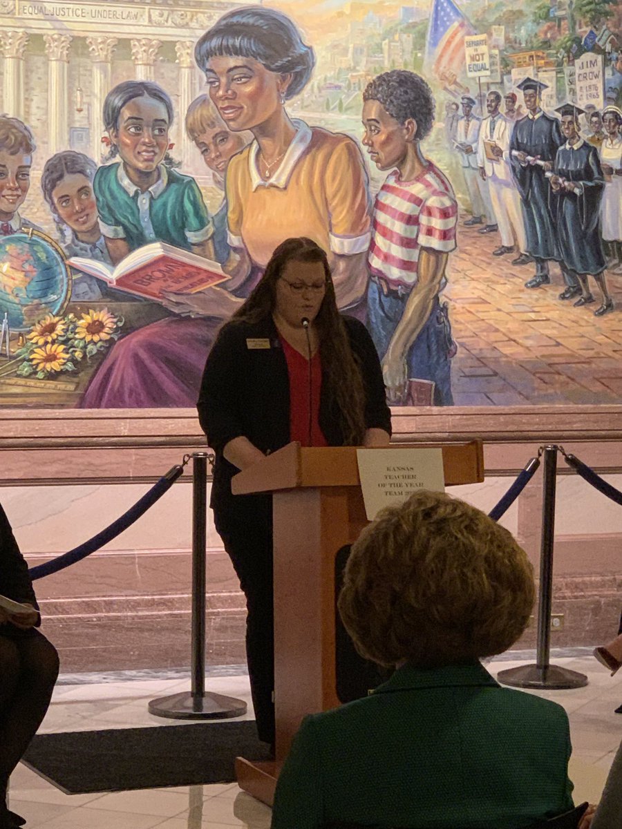 Incredible opportunity to hear from the 2022 KS Teacher of the Year Team at the Statehouse today!  Thanks go out to the Team and the Ks Teacher of the Year Susanne Stevenson #ksleg #dodgecity