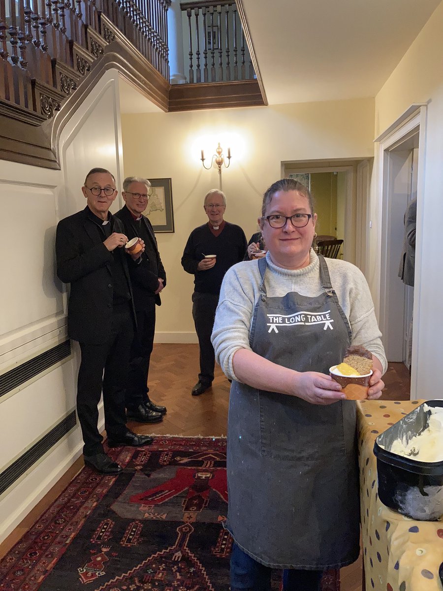 BishGloucester's tweet photo. Fabulous food from #LongTableMatson & @whollygelato eaten by #WestMidlandBishops at our gathering today in @GlosDioc Thankyou Emma! https://t.co/a7uyjHB9D5