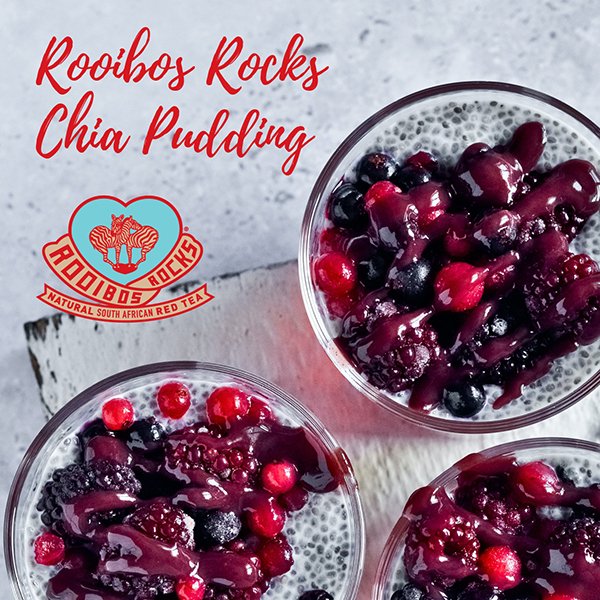 Get ready to tame those sugar cravings with this silky, creamy Rooibos Rocks Chia Pudding.⁠
Chia seeds are a firm favourite in our home- jam packed with protein, Omega 3 fats and all 9 essential amino acids.⁠
⁠
Follow this link for the  recipe: rooibosrocks.com/blogs/blog/roo…