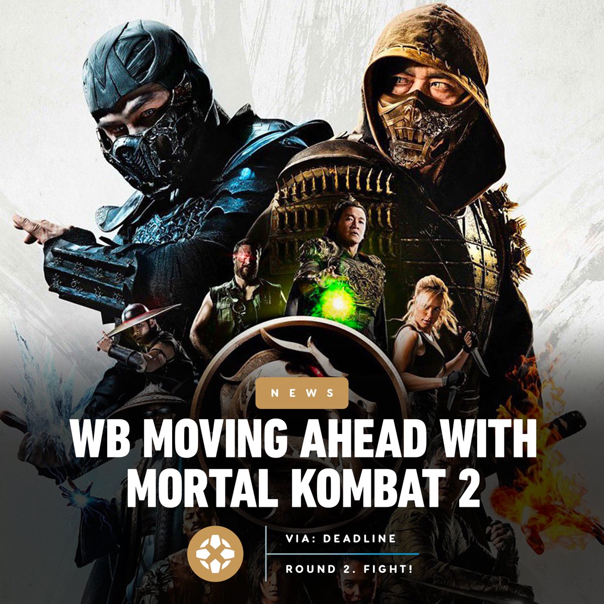 IGN's tweet photo. A sequel to the 2021 movie Mortal Kombat is moving forward with Jeremy Slater set to write. Slater most recently served as head writer on the upcoming Disney+ series Moon Knight. https://t.co/miloN5m8T9 https://t.co/aePvp4pKte
