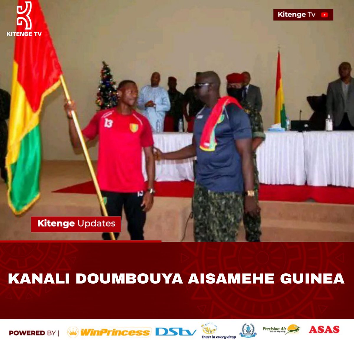 mshambuliaji's tweet photo. Rais wa mpito wa Guinea, Kanali Mamady Doumbouya ameisamehe timu ya Taifa ya Guinea kwa kutoka katika Mashindano ya #AFCON2021 huku akitaka timu hiyo kurejesha fedha ambazo walipewa kwa ajili ya michezo ya robo fainali, nusu fainali na fainali.
#KitengeTVUpdates https://t.co/wSnYVKtjuQ