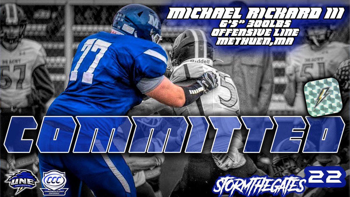 LllRickard's tweet photo. Thank you to everyone who has been there for me and now we are into The University Of New England ⛈ @MPS_MethuenHigh @methuensports @CoachJohnsonOL @CoachLichten @UNESports https://t.co/UJqIpArcDA