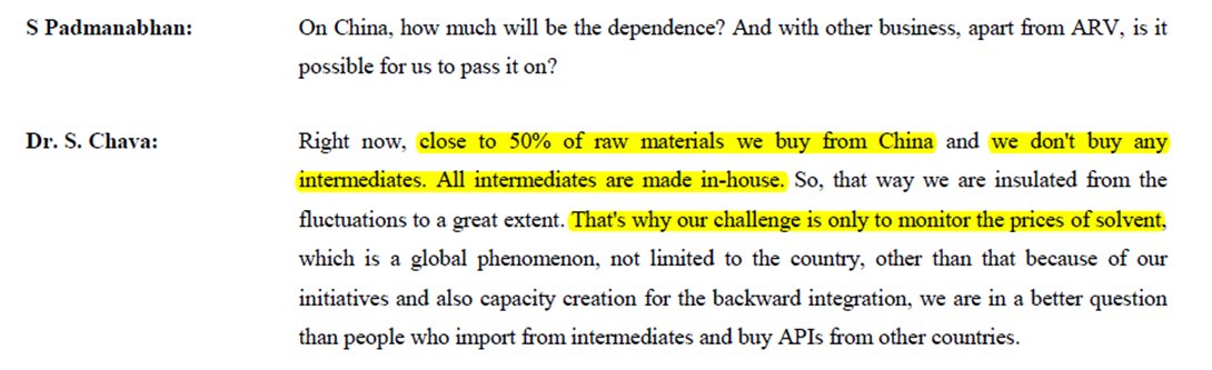 Anti-ThesisRaw Material: High Dependence on Raw Material imports from China.Injectables: Not easy to get process expertise. Then comes approvals. Then comes manufacturing part.Regulatory Risks: The major risk in the company is any USFDA export ban on the facilities.27/x