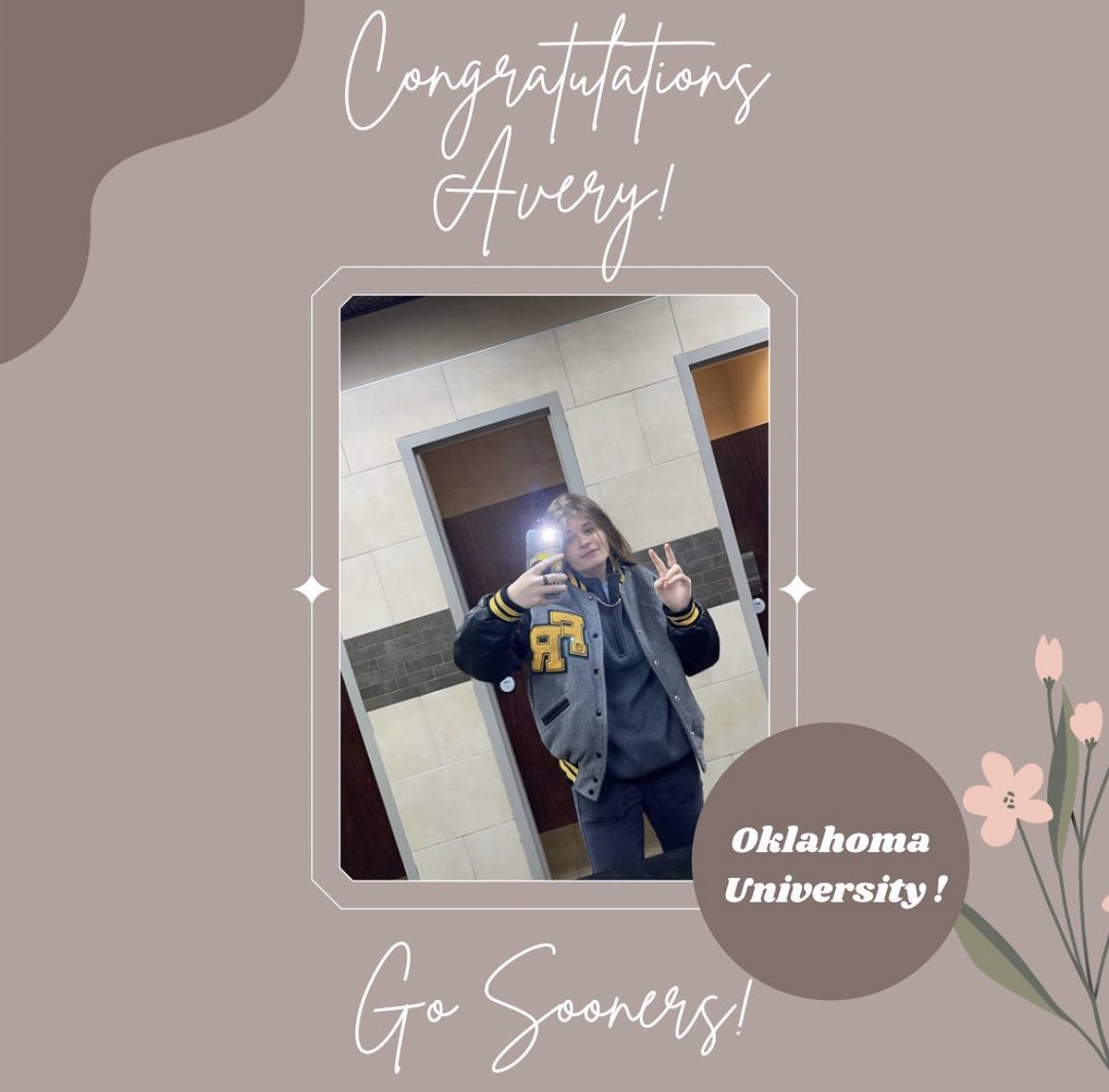 Avery has committed to the University of Oklahoma! 

Go Sooners! <a href="/UofOklahoma/">University of Oklahoma</a>