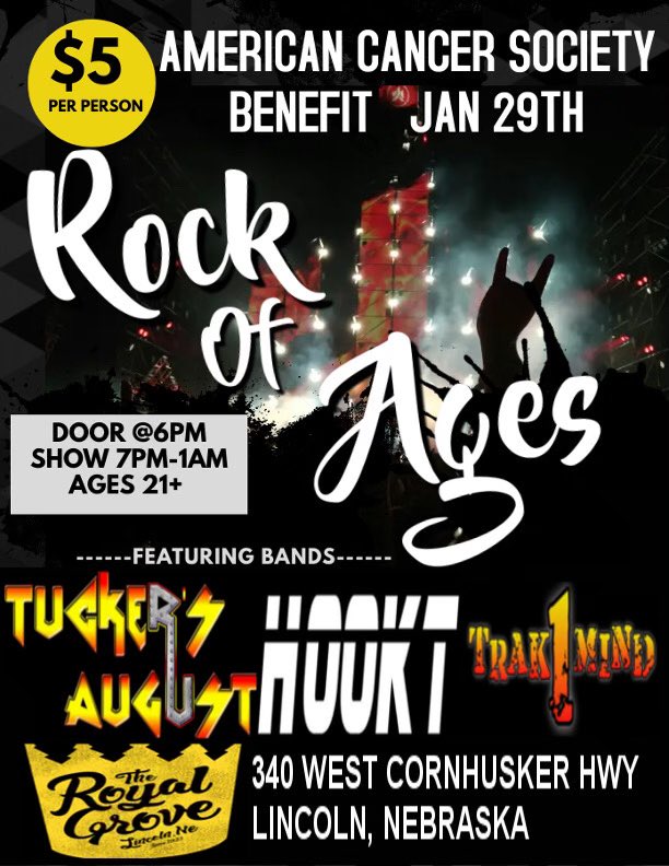 TuckersAugust's tweet photo. #LNK Let’s do this! #CancerSucks #F_Cancer  3 Great Bands! See ya there. 🤘 https://t.co/znZIo9v5GO