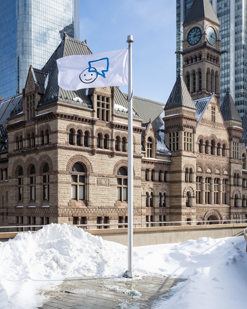 JohnTory's tweet image. Today, we raised the @Bell_LetsTalk flag at City Hall in recognition of #BellLetsTalk Day.

Proud to support this initiative to help end the stigma around mental health and start important conversations.