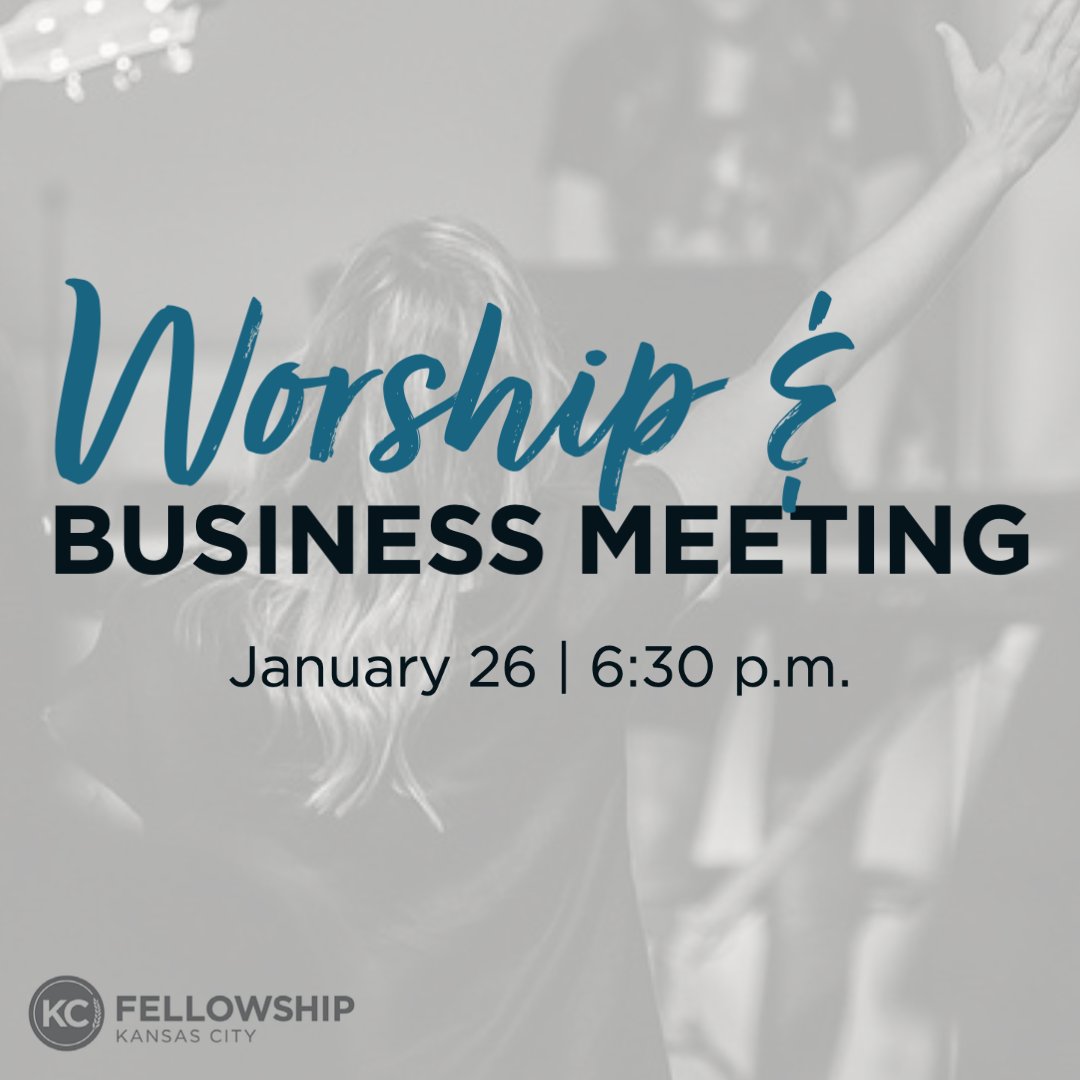 FellowshipKC's tweet photo. Our FKC family is gathering this evening for our annual business meeting. This will be an hour of worship &amp; celebration as we reflect upon how God has worked through His church this past year! https://t.co/njhmk0lH2V