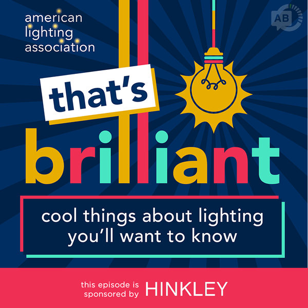 ALALighting's tweet photo. We're excited to bring interesting conversations about lighting to you all through our new podcast That's Brilliant. Check out our first episode "Bright Days, Dark Nights" https://t.co/KBEwpUPtBV https://t.co/VZaOvAdfzm