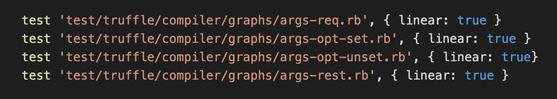 ChrisGSeaton's tweet image. My compiler team at Shopify is experimenting with writing performance tests by asserting the shape of the compiler graph rather than by measuring time. Can therefore run in CI without needing dedicated hardware, and results deterministic.