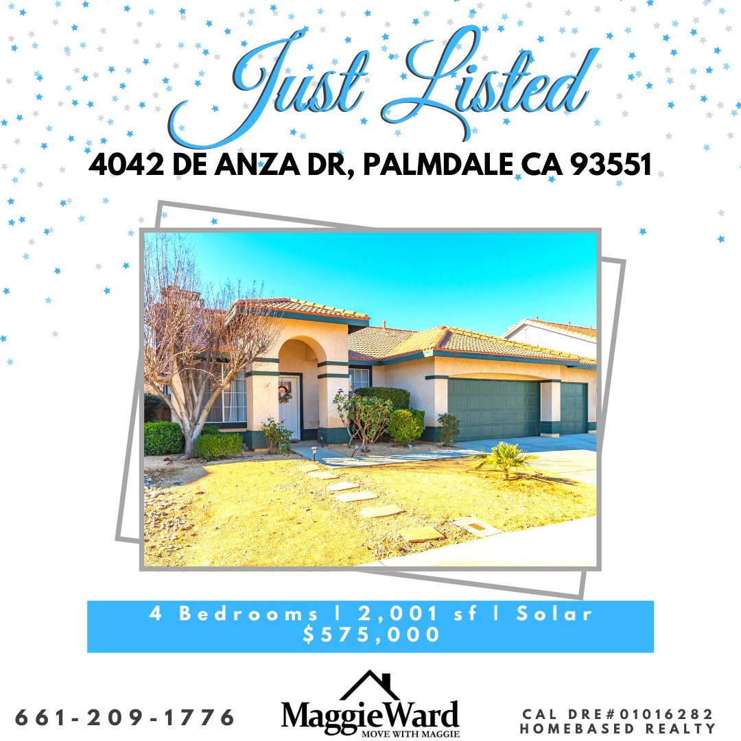 WardRealtor's tweet image. 🧐Looking for a home in Rancho Vista, with updated kitchen and baths, new flooring, solar and a 3-car garage?! #JustListed!
bit.ly/3g1tScU 

#MoveWithMaggie #MaggieWardRealtor #HomesForSaleRanchoVista #HomesForSaleAntelopeValley #RealEstate #HomeBasedRealty