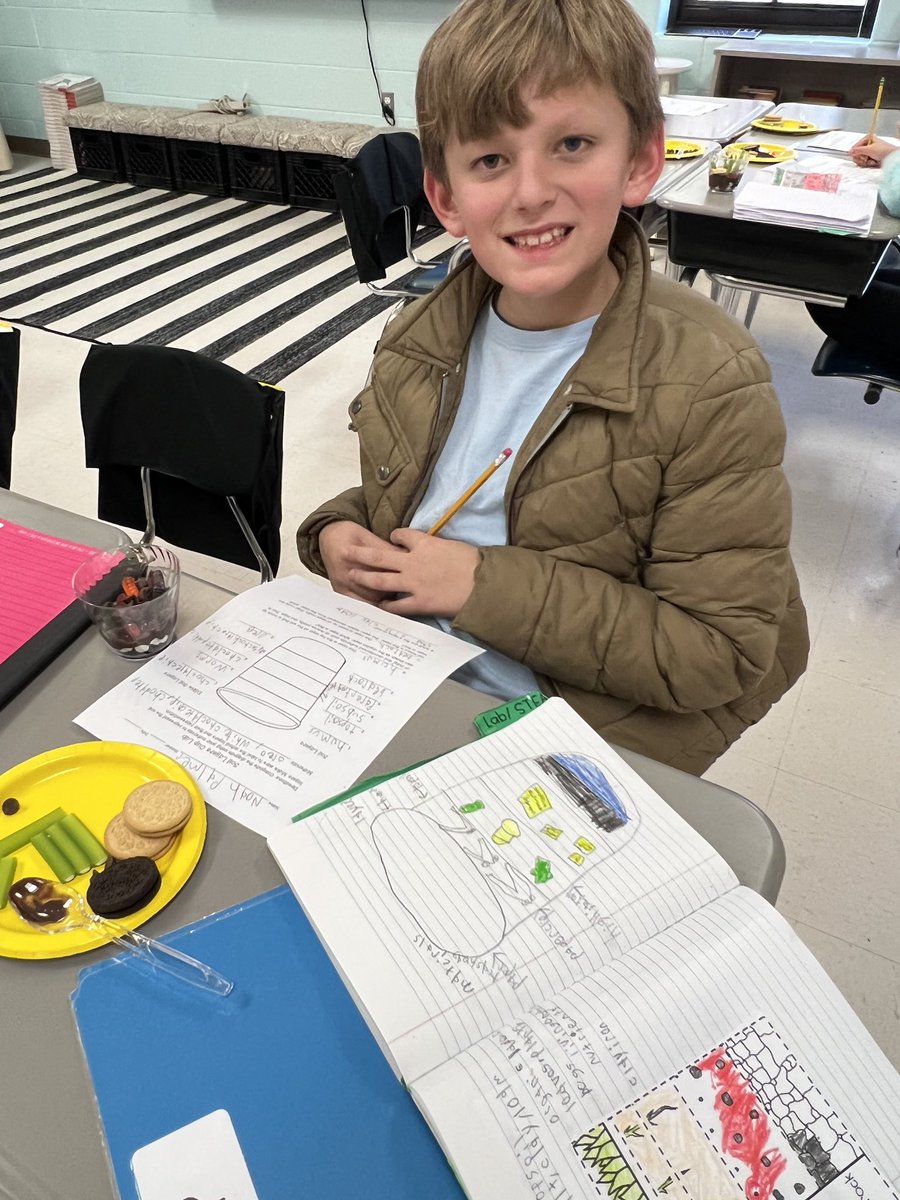 BamaBritTeacher's tweet photo. Miss Jennings’ fourth graders are devouring their edible soils lab! #emints #baldwinproud #highqualitylessondesign #fairhopeSTEAM #bcemints https://t.co/4SbkwtIbGm