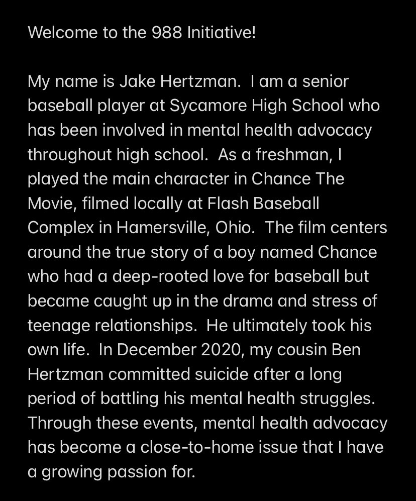 The 988 Initiative tweet media