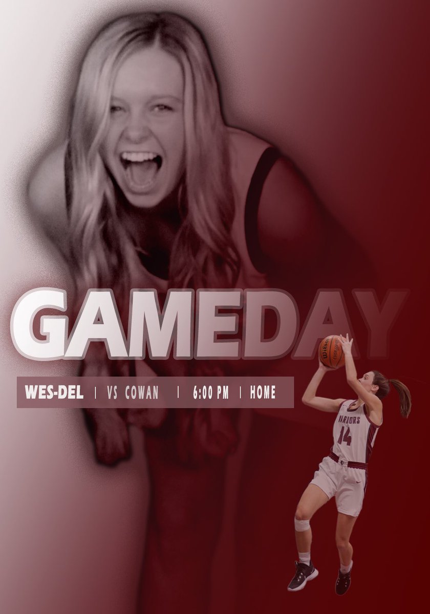 #GAMEDAYY
🆚 Cowan

📍 Wes-Del

⌚️ 6:00PM

🚨 Last Home Game!🚨