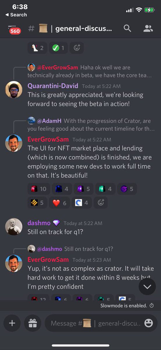 PaulTreffx's tweet photo. A few answered questions from @EverGrowSam in our EGC Discord! More screen shots to come!! @evergrowcoinEGC #discord #miniama https://t.co/jU40tnS4o4