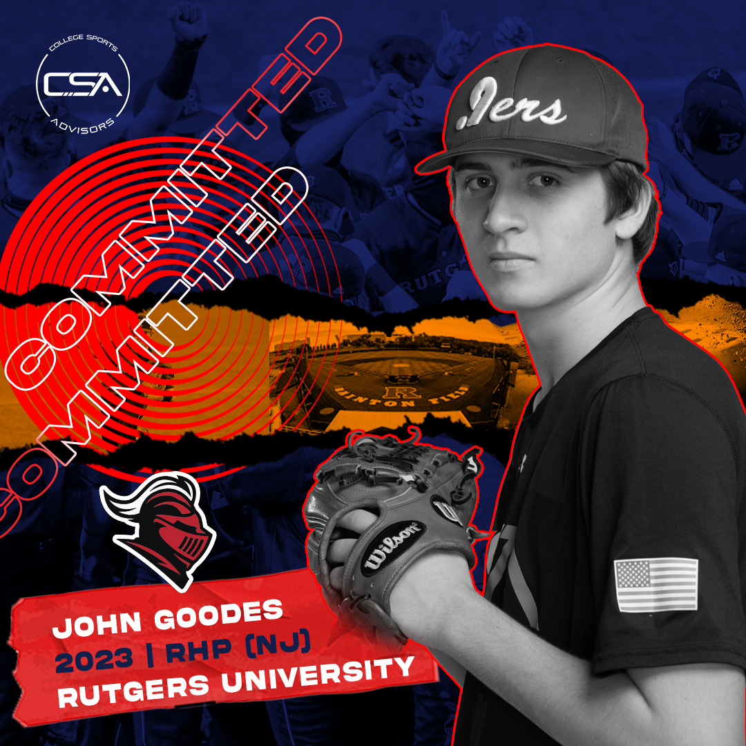 Congratulations to #teamCSA John Goodes on his commitment to @rutgersbaseball! We are so proud of all of the hard work you did to achieve this opportunity. We can't wait to see the big things you do in this next chapter. 🏆 @9ersBaseball