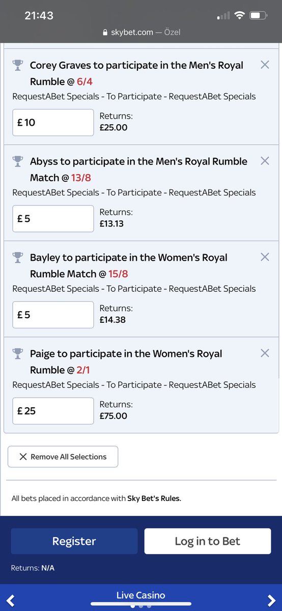 TheLukenaticOne's tweet photo. #RoyalRumble  Betting For 1206$ From SkyBet V.2 https://t.co/hdYqTgbQYH